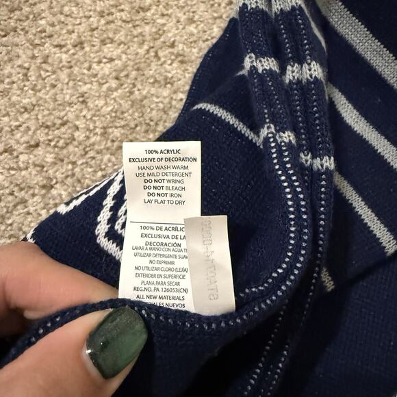 Dallas Cowboys Gray Blue Scarf Knit Winter Neck - Double Sided Big Team Logo - Picture 6 of 6